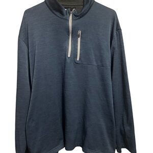 PGA Tour Blue Zip Up Sweater with Stand-Up Collar